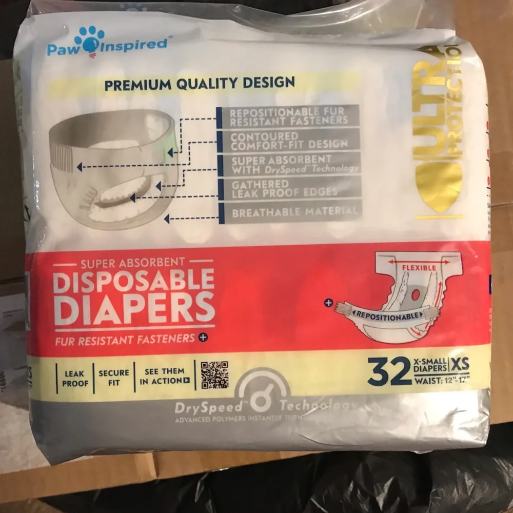 Paw inspired dog diapers